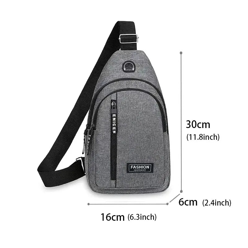 Chest Bag Men's One Shoulder Crossbody Bag Mini Simple Sling Bags Outdoor Sport Messenger Bags Daily Small Shoulder Bag For Men