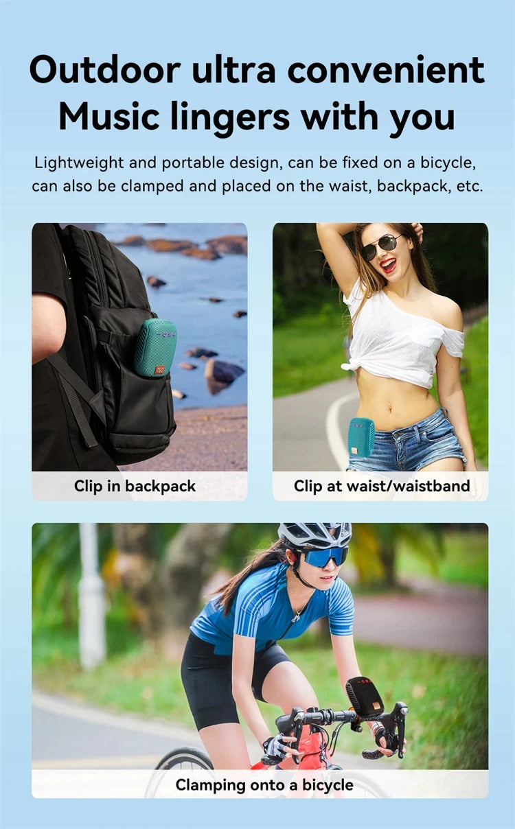 Outdoor Bicycle TG392 Bluetooth caixa de som Portable Wireless Sound Box TWS Handlebar Speaker Waterproof Subwoofer For Scooter