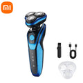 Aparador Elétrico Xiaomi MIJIA, Máquina de Barbear Rotativa, Aparador de Barba, Recarregável, à Prova d'Água.