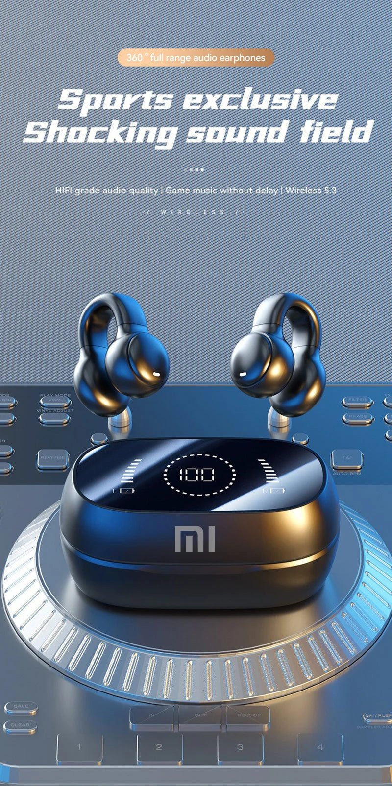 XIAOMI M47 Wireless Earbuds Bluetooth Headset Charging Noise Reduction Earphones Bone Conduction Headphones Sport With Mic free