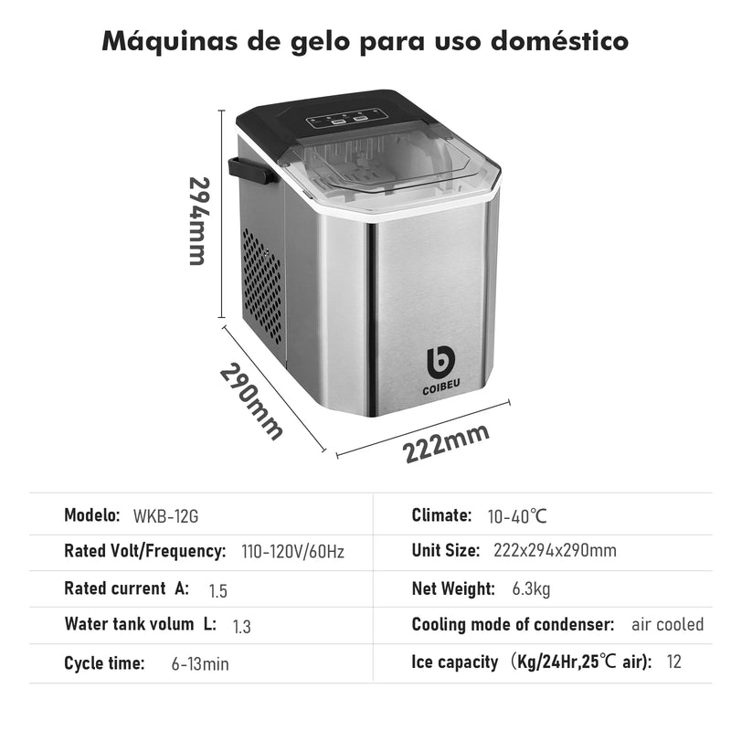 Electric Portable Ice Machine, Ice Machine, Ice Machine, Ice Making Machine, Portable Ice Making Machine, Brazil