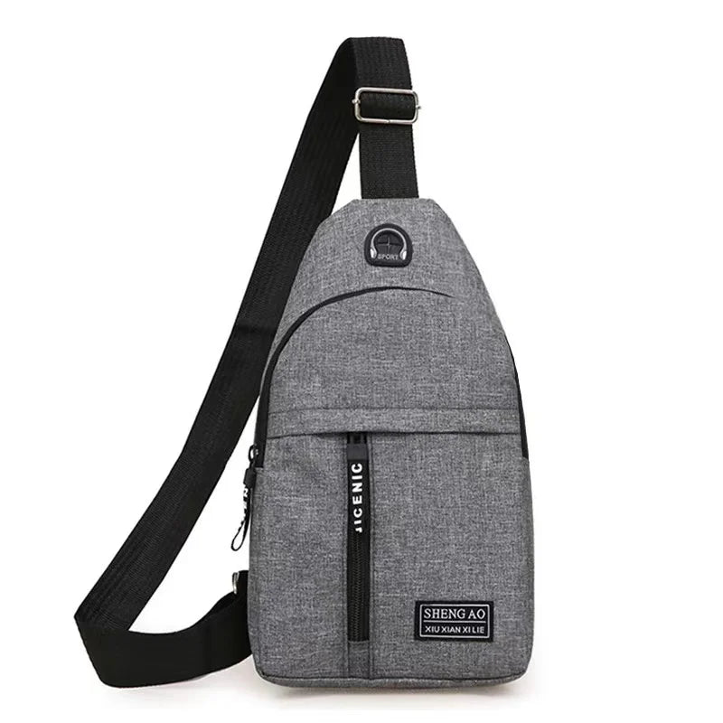 Chest Bag Men's One Shoulder Crossbody Bag Mini Simple Sling Bags Outdoor Sport Messenger Bags Daily Small Shoulder Bag For Men