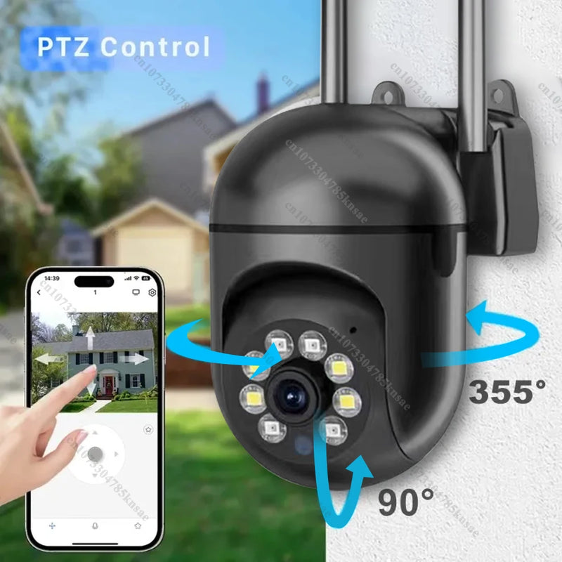 Câmera de Segurança PTZ WiFi 2.4G com Detecção de Movimento