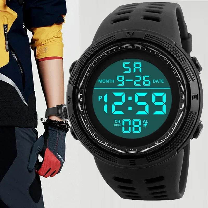 YIKAZE Y01 Military Men Sports Wristwatch Multifunction Men's Digital Watches Waterproof Clock Student Electronic Watch for man