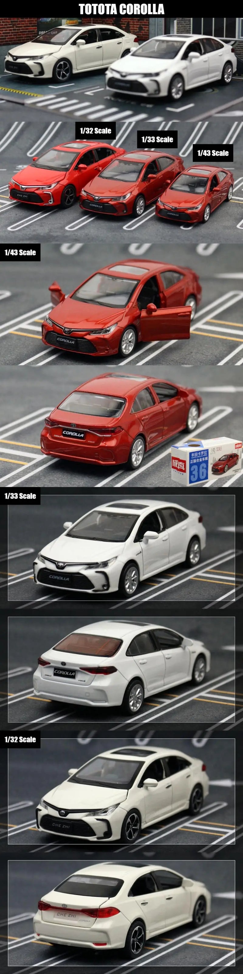 Carro de Brinquedo TOYOTA Corolla - Escala 1:32