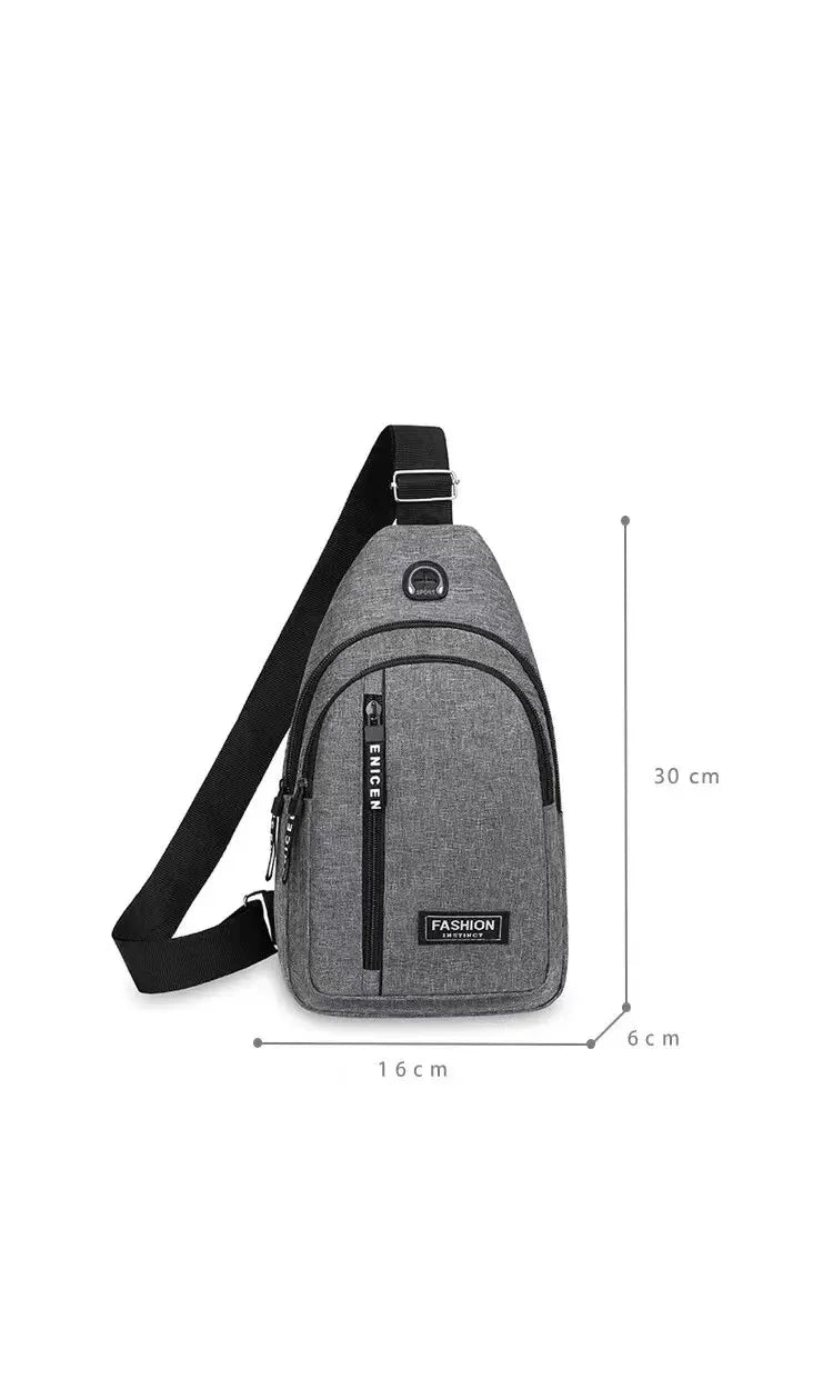 Chest Bag Men's One Shoulder Crossbody Bag Mini Simple Sling Bags Outdoor Sport Messenger Bags Daily Small Shoulder Bag For Men