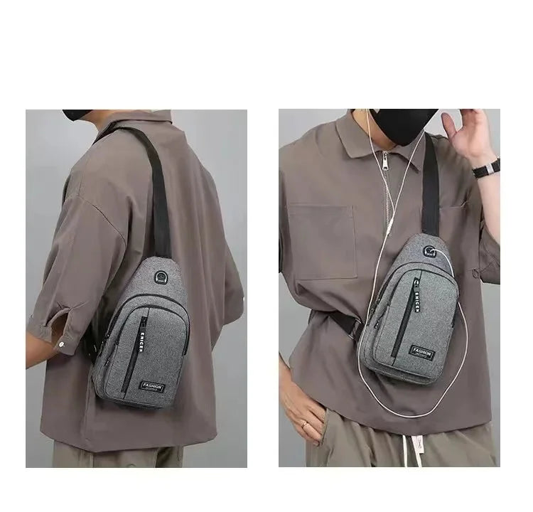 Chest Bag Men's One Shoulder Crossbody Bag Mini Simple Sling Bags Outdoor Sport Messenger Bags Daily Small Shoulder Bag For Men