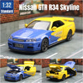 Carro de Brinquedo Nissan Skyline GTR R34 - Escala 1:32