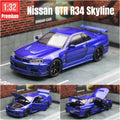 Carro de Brinquedo Nissan Skyline GTR R34 - Escala 1:32