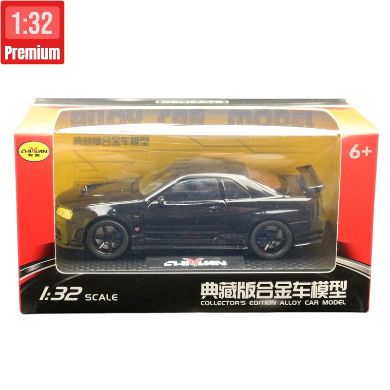 Carro de Brinquedo Nissan Skyline GTR R34 - Escala 1:32