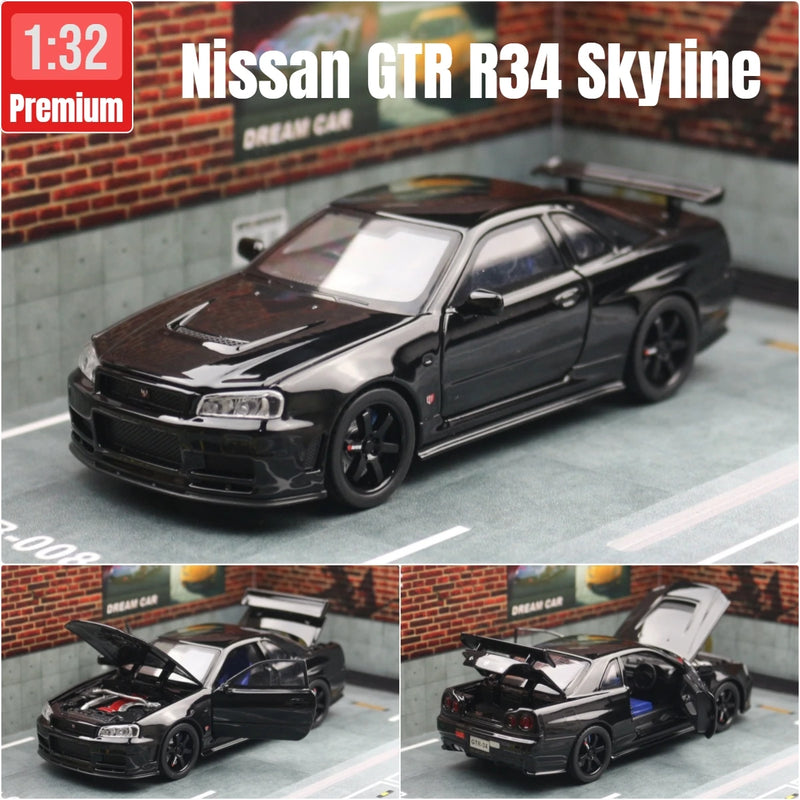 Carro de Brinquedo Nissan Skyline GTR R34 - Escala 1:32