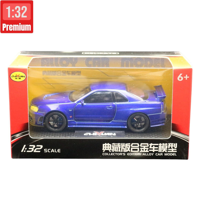 Carro de Brinquedo Nissan Skyline GTR R34 - Escala 1:32