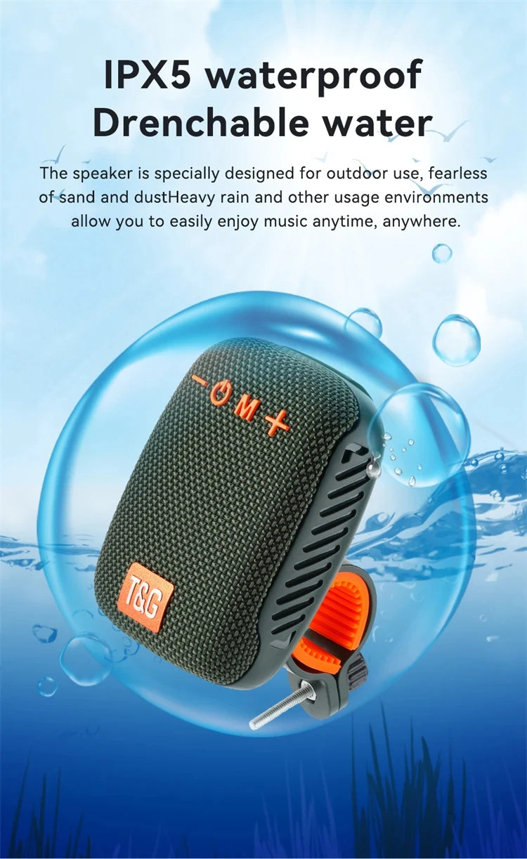 Outdoor Bicycle TG392 Bluetooth caixa de som Portable Wireless Sound Box TWS Handlebar Speaker Waterproof Subwoofer For Scooter